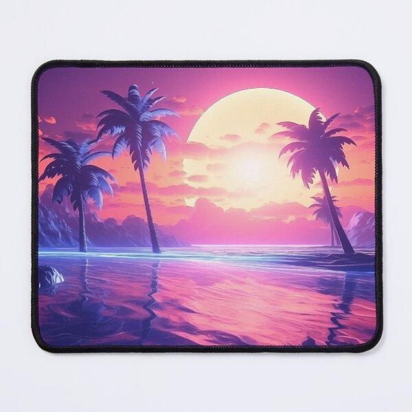 Item preview, Luminous Tropics: Neon Sunset Serenity designed and sold by Mullet Monkey.
