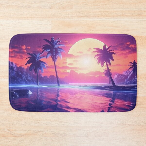 Item preview, Luminous Tropics: Neon Sunset Serenity designed and sold by Mullet Monkey.