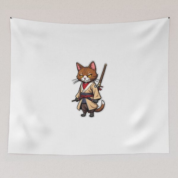 Item preview, Brown cat assassin Japan designed and sold by KorArtStudio.