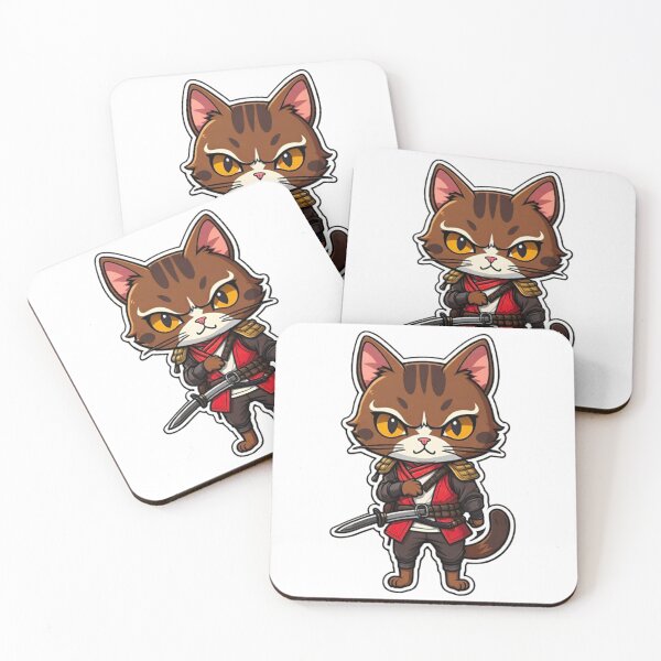 Item preview, Cute Brown cat assassin Japan designed and sold by KorArtStudio.