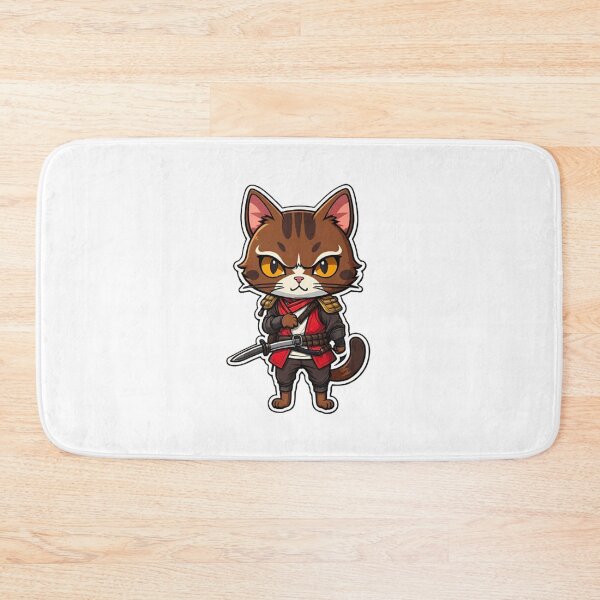 Item preview, Cute Brown cat assassin Japan designed and sold by KorArtStudio.