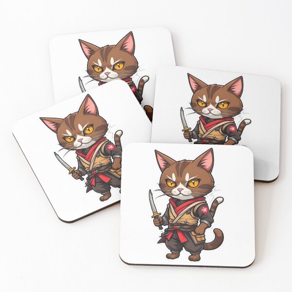 Item preview, Cool Brown cat assassin Japan designed and sold by KorArtStudio.