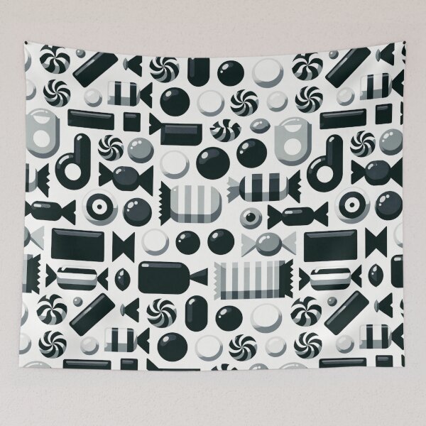 Item preview, Monochrome Minimalist Sweets: 2D Candy Simplicity designed and sold by CoussaZau.