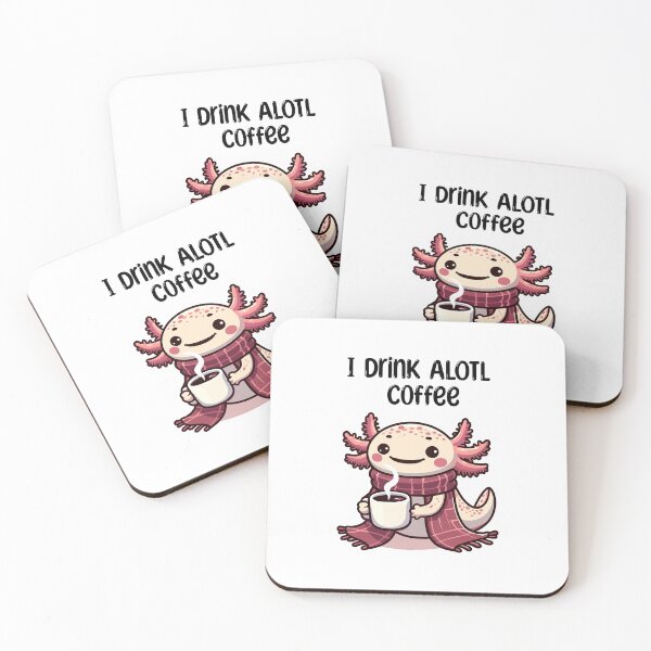 Item preview, Kawaii Axolotl Coffee Lover  designed and sold by DinoKate.