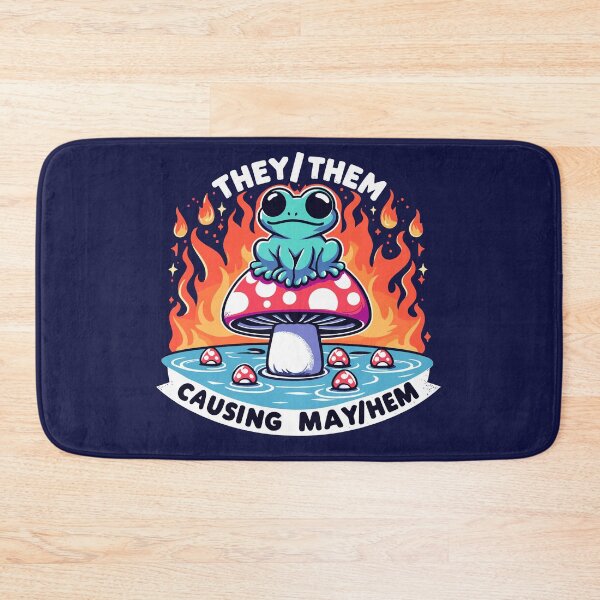 Item preview, They Them Causing May Hem For Non-Binary Frogs designed and sold by SubtleSplit.