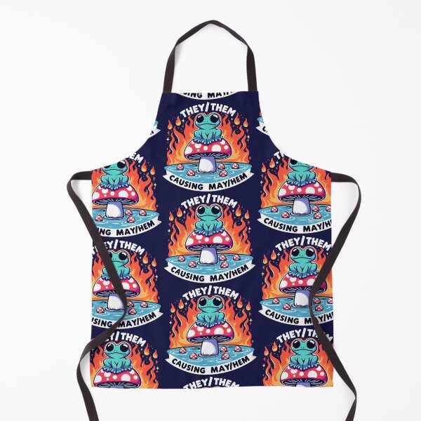Item preview, They Them Causing May Hem For Non-Binary Frogs designed and sold by SubtleSplit.