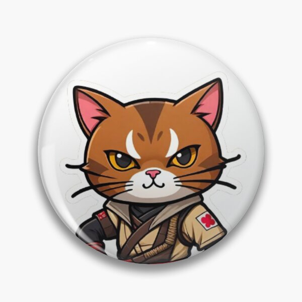 Item preview, Cool Brown cat assassin samurai Japan designed and sold by KorArtStudio.