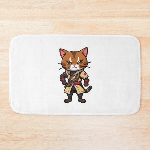 Item preview, Cool Brown cat assassin samurai Japan designed and sold by KorArtStudio.