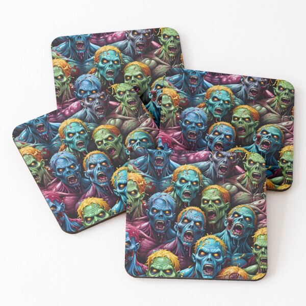 Artikelvorschau, Creepy Zombie Face Pattern entworfen und verkauft von TheArtOfPat.
