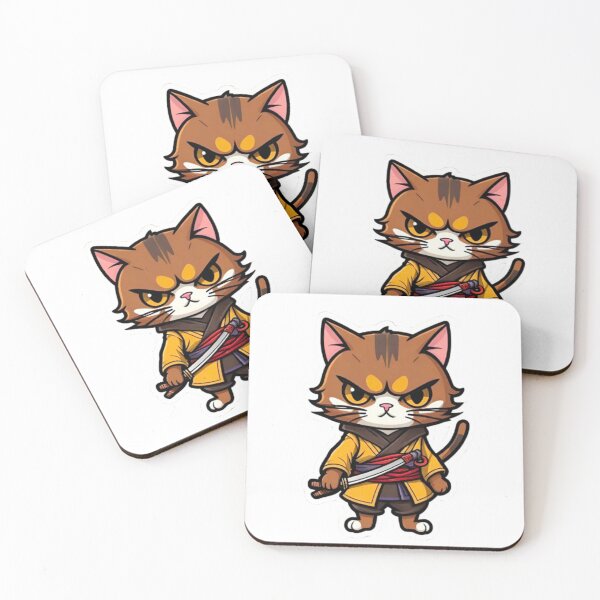 Item preview, Brown cat assassin in Japan designed and sold by KorArtStudio.