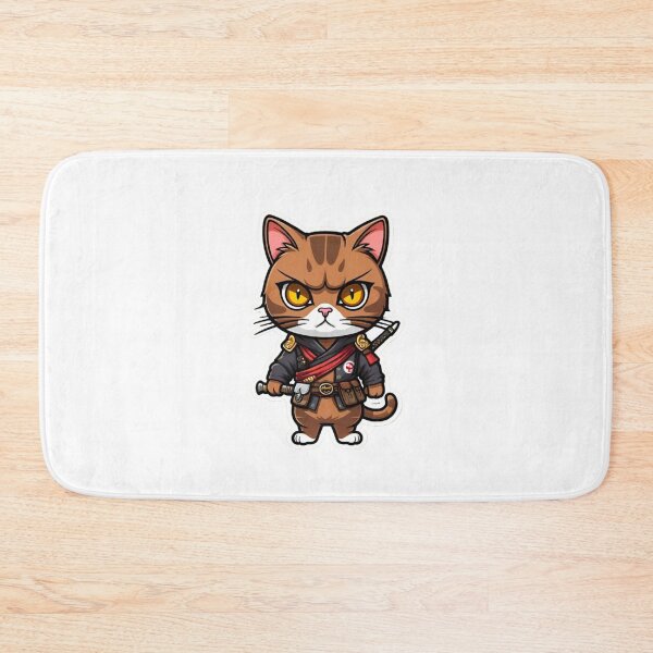 Item preview, Cute Brown cat assassin in Japan designed and sold by KorArtStudio.