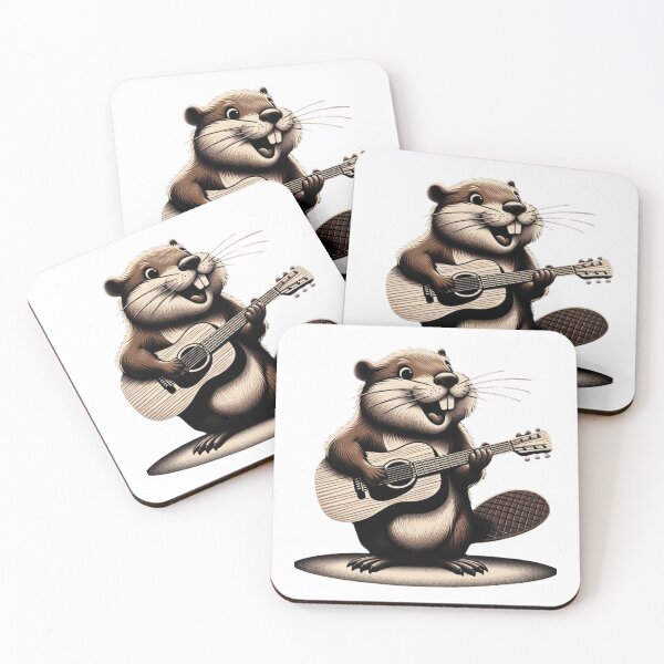Item preview, Beaver Playing Guitar  designed and sold by CharmStudio.