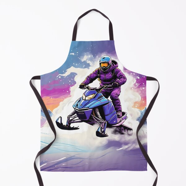 Item preview, Snowmobile Rider Soaring in Mountain Sunset Landscape - Extreme Sports designed and sold by MindfulVisionz.