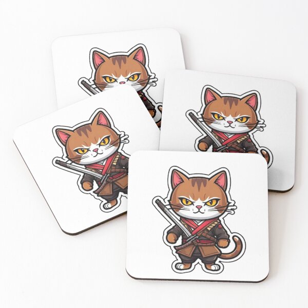 Item preview, Cool Brown cat assassin in Japan designed and sold by KorArtStudio.