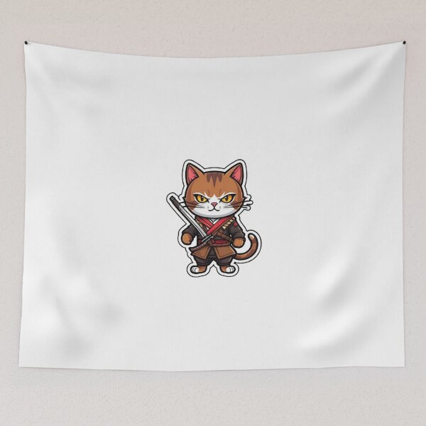Item preview, Cool Brown cat assassin in Japan designed and sold by KorArtStudio.
