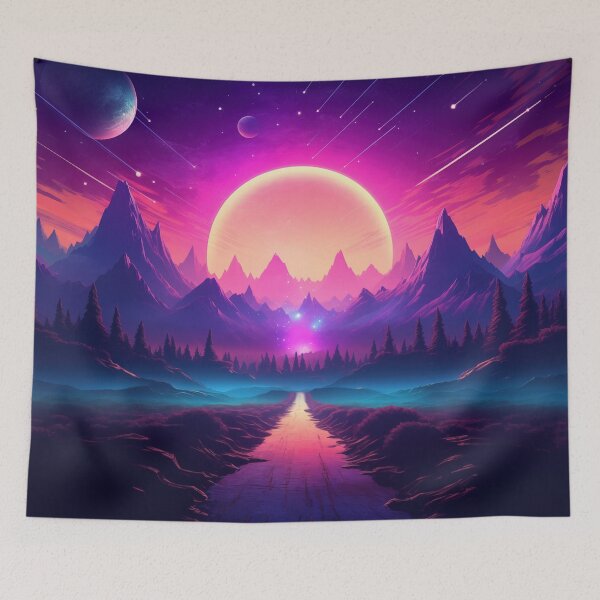 Item preview, Lush Synthwave Retreat: Horizon Vibes designed and sold by Mullet Monkey.