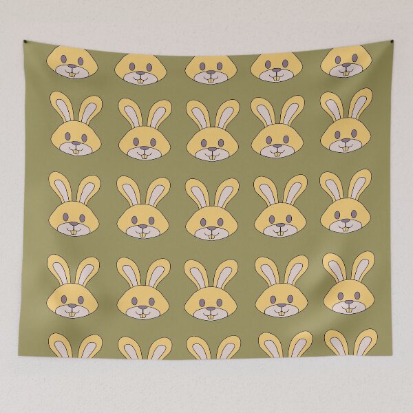 Item preview, pattern of rabbits with golden teeth designed and sold by azet-art.