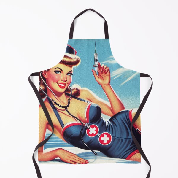 Item preview, Retro Nurse Pin Up designed and sold by PulpVintage.