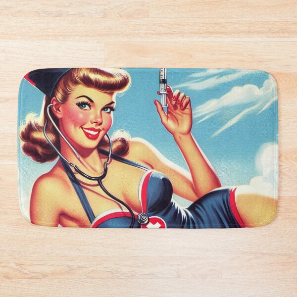 Item preview, Retro Nurse Pin Up designed and sold by PulpVintage.