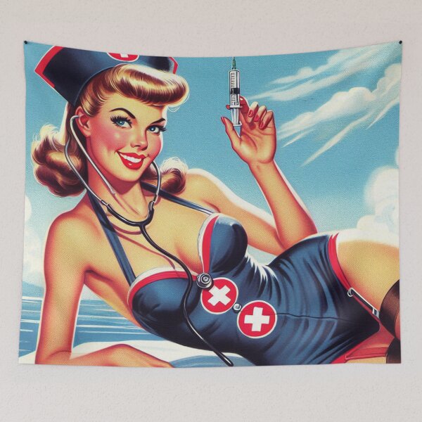 Item preview, Retro Nurse Pin Up designed and sold by PulpVintage.