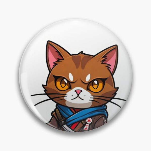 Item preview, Cool Brown cat assassin samurai in Japan designed and sold by KorArtStudio.