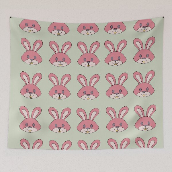 Item preview, pattern of rabbits with golden teeth designed and sold by azet-art.