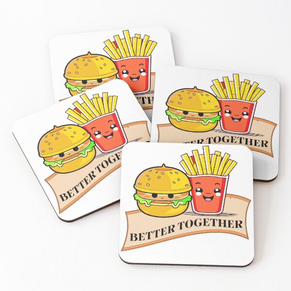 Item preview, Better Together Collection: French Fries and Hamburgers - A Culinary Love Affair! designed and sold by DazzleDots4.