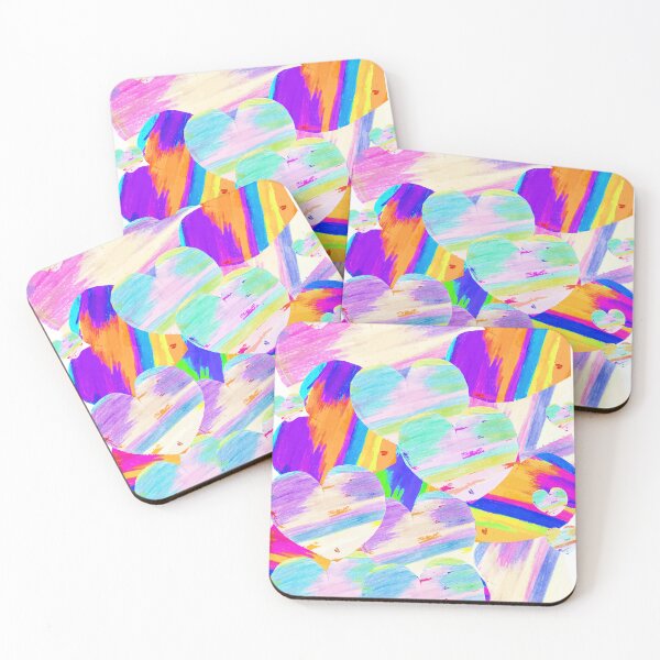 Item preview, Hand-drawn Brightly Colored Hearts designed and sold by Victoria Rose.