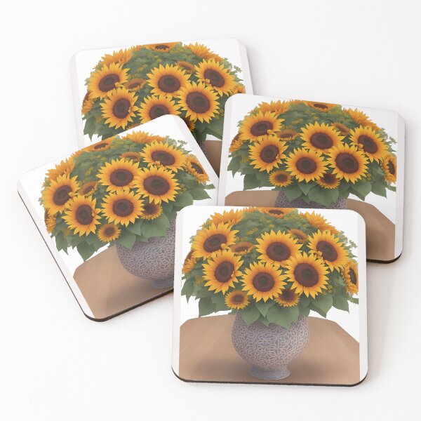 Item preview, luxury vase with multiple sunflowers summer and spring fashion designed and sold by Carlos Gudino.