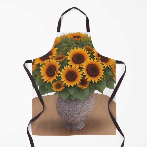 Item preview, luxury vase with multiple sunflowers summer and spring fashion designed and sold by Carlos Gudino.