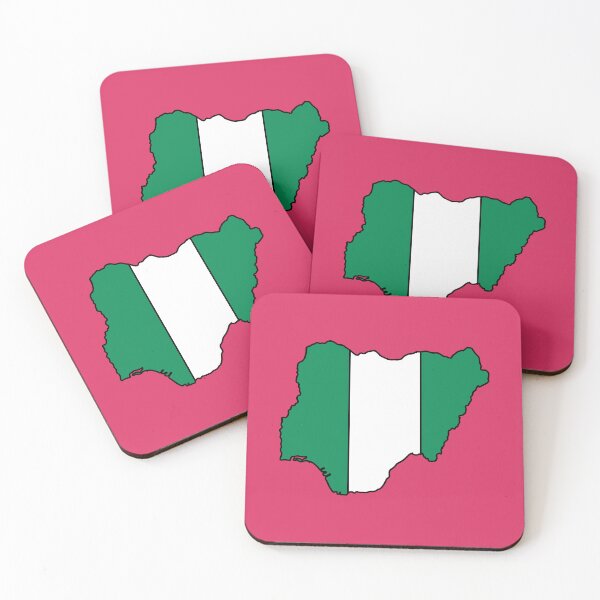 Item preview, Nigeria country shape flag designed and sold by Rachael Taylor.