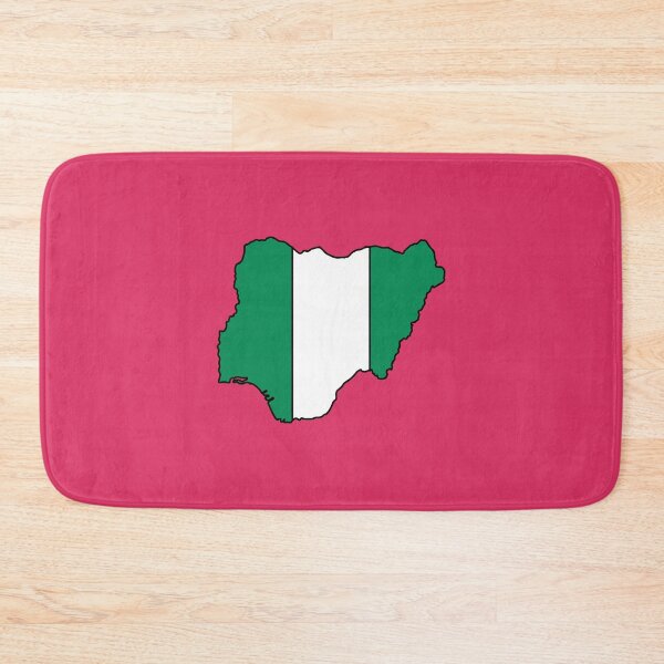 Item preview, Nigeria country shape flag designed and sold by Rachael Taylor.
