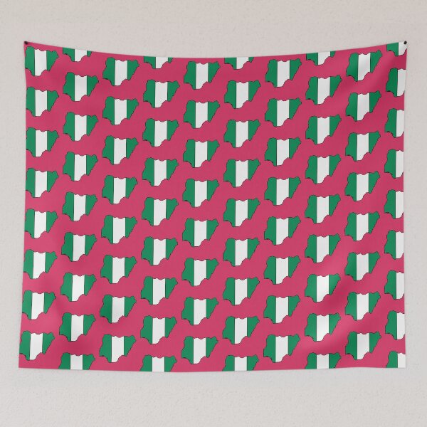 Item preview, Nigeria country shape flag designed and sold by Rachael Taylor.