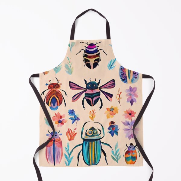 Item preview, Boho Abstract Imaginary Insects Bugs Floral Folk Art Pattern gift for nature lover designed and sold by CORINNE W.