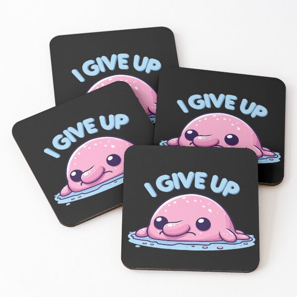Item preview, I Give Up Tired Fleshy Blobfish designed and sold by SubtleSplit.