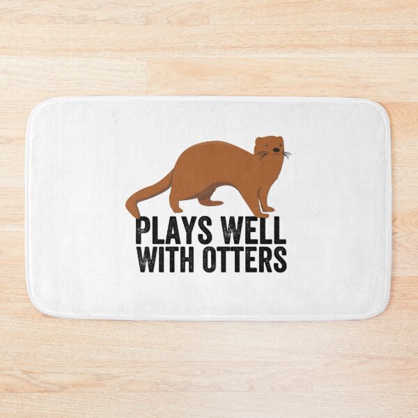 Item preview, Plays Well With Otters  - Funny Otter Pun designed and sold by CORJIDOG-ART.
