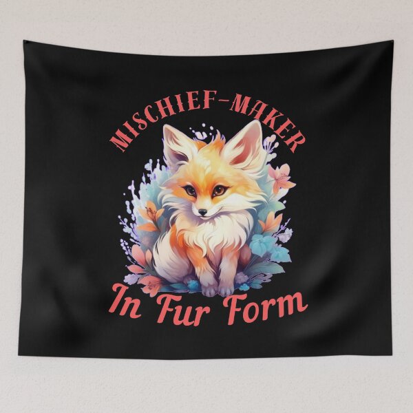 Item preview, Mischief-Maker In Fur Form. retro fox designed and sold by FoxVibes.
