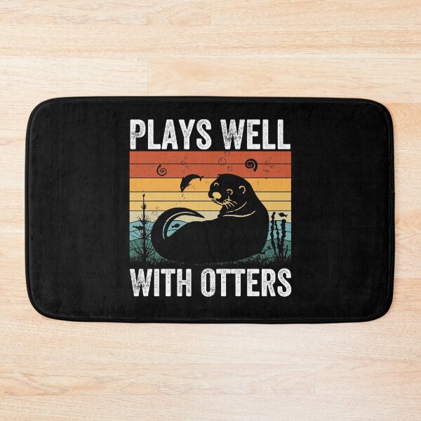 Item preview, Plays Well With Otters - Funny Otter Pun designed and sold by CORJIDOG-ART.