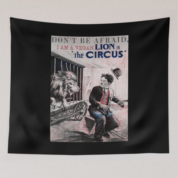 Item preview, Lion in the circus funny meme with Charlie Chaplin in 1928 designed and sold by Coollzone.