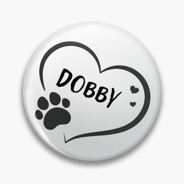 Item preview, Dobby pet dog or cat name in a heart with a paw, great gift for dog or cat owners designed and sold by OCS1337.