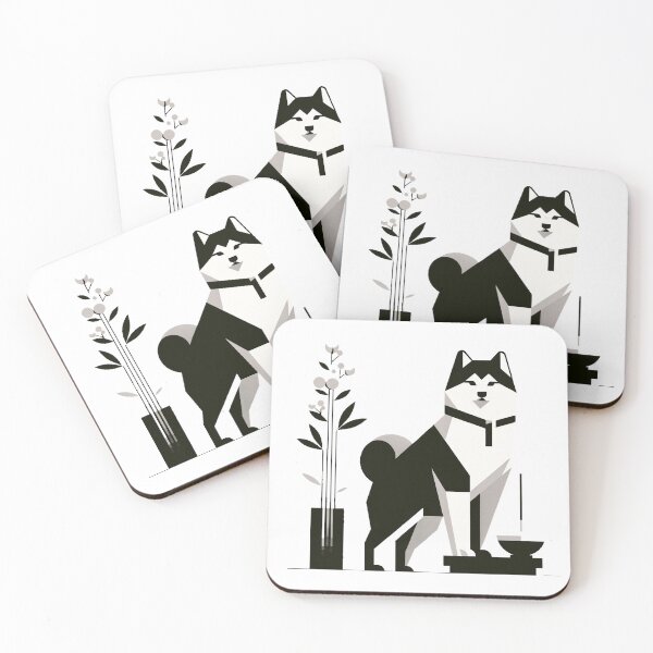 Item preview, Akita in the 1960s Minimalist style designed and sold by hiddenlayers.