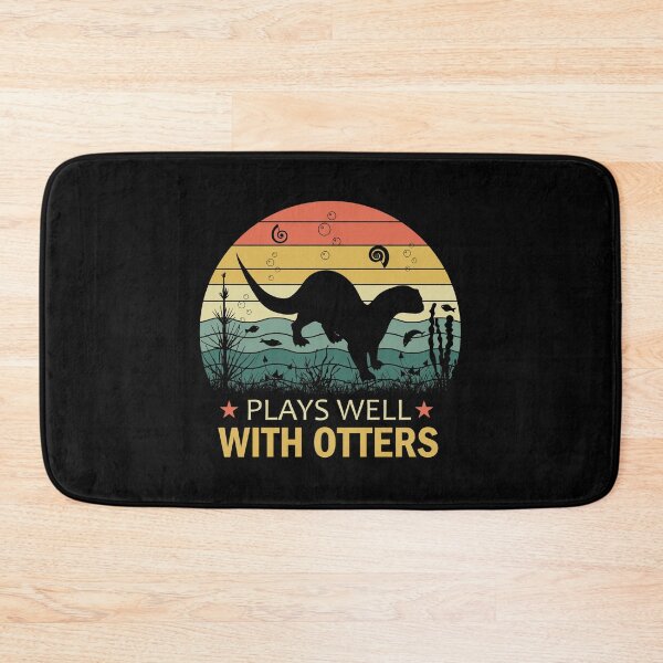 Item preview, Plays Well With Otters - Funny Otter Pun designed and sold by CORJIDOG-ART.