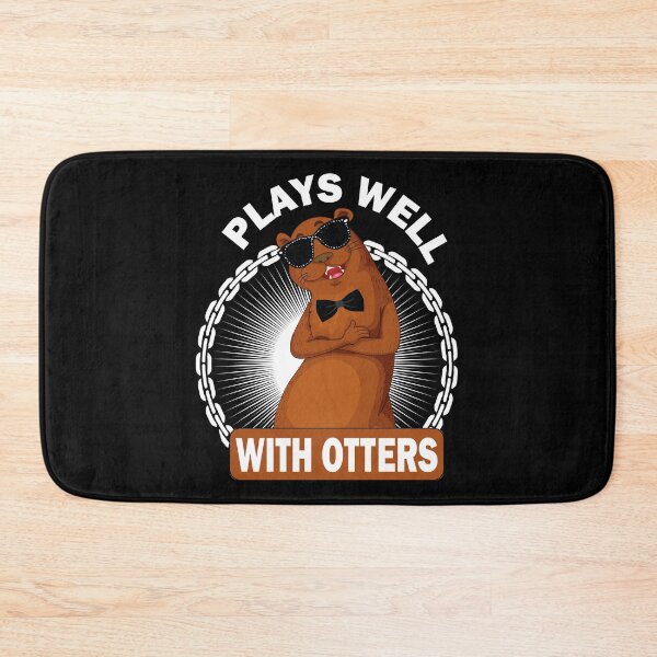 Item preview, Plays Well With Otters - Funny Otter Pun designed and sold by CORJIDOG-ART.