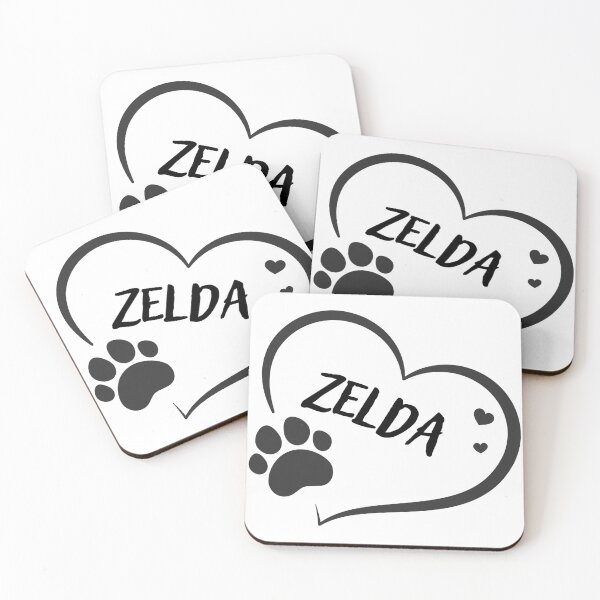 Item preview, Zelda pet dog or cat name in a heart with a paw, great gift for dog or cat owners designed and sold by OCS1337.