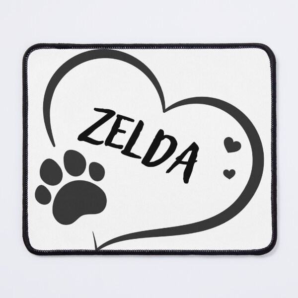 Item preview, Zelda pet dog or cat name in a heart with a paw, great gift for dog or cat owners designed and sold by OCS1337.