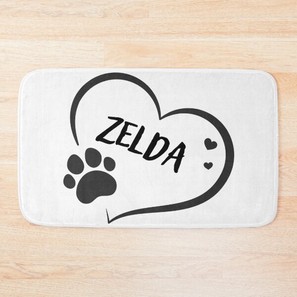 Item preview, Zelda pet dog or cat name in a heart with a paw, great gift for dog or cat owners designed and sold by OCS1337.