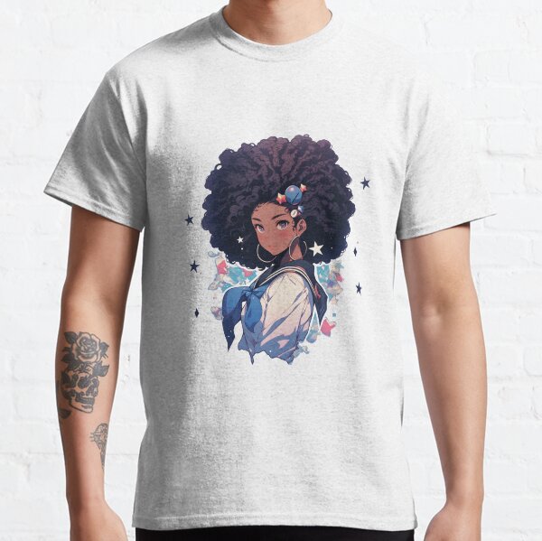 Aperçu de l'œuvre mignon, afro, marin, girl créée et vendue par Design Den.