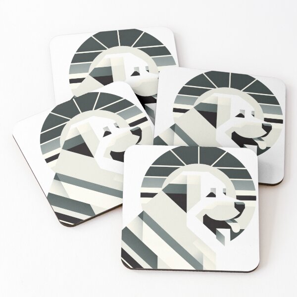 Item preview, Great Pyrenees dog in the 1960s Minimalist style designed and sold by hiddenlayers.
