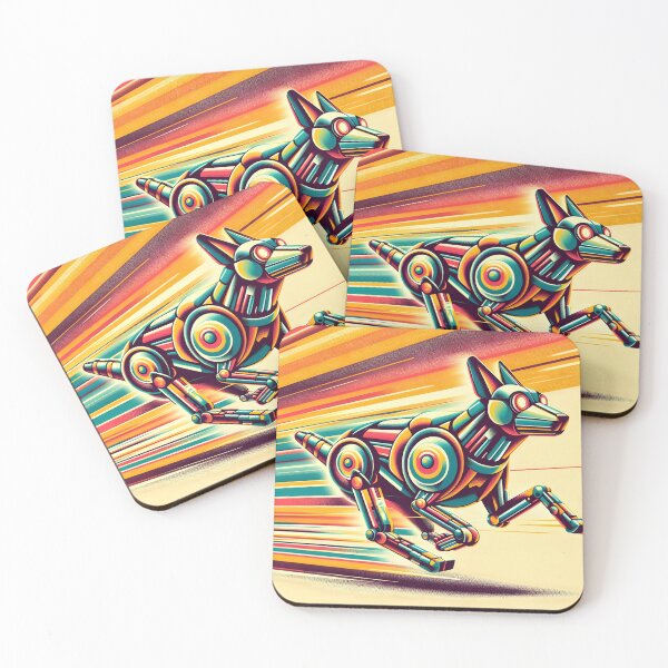 Item preview, Retrofuture running dog designed and sold by Inkstorm-London.