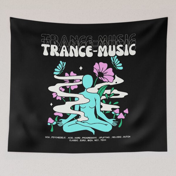 Item preview, TRANCE  - Music Meditation (blue/pink)  designed and sold by Discothreadz.